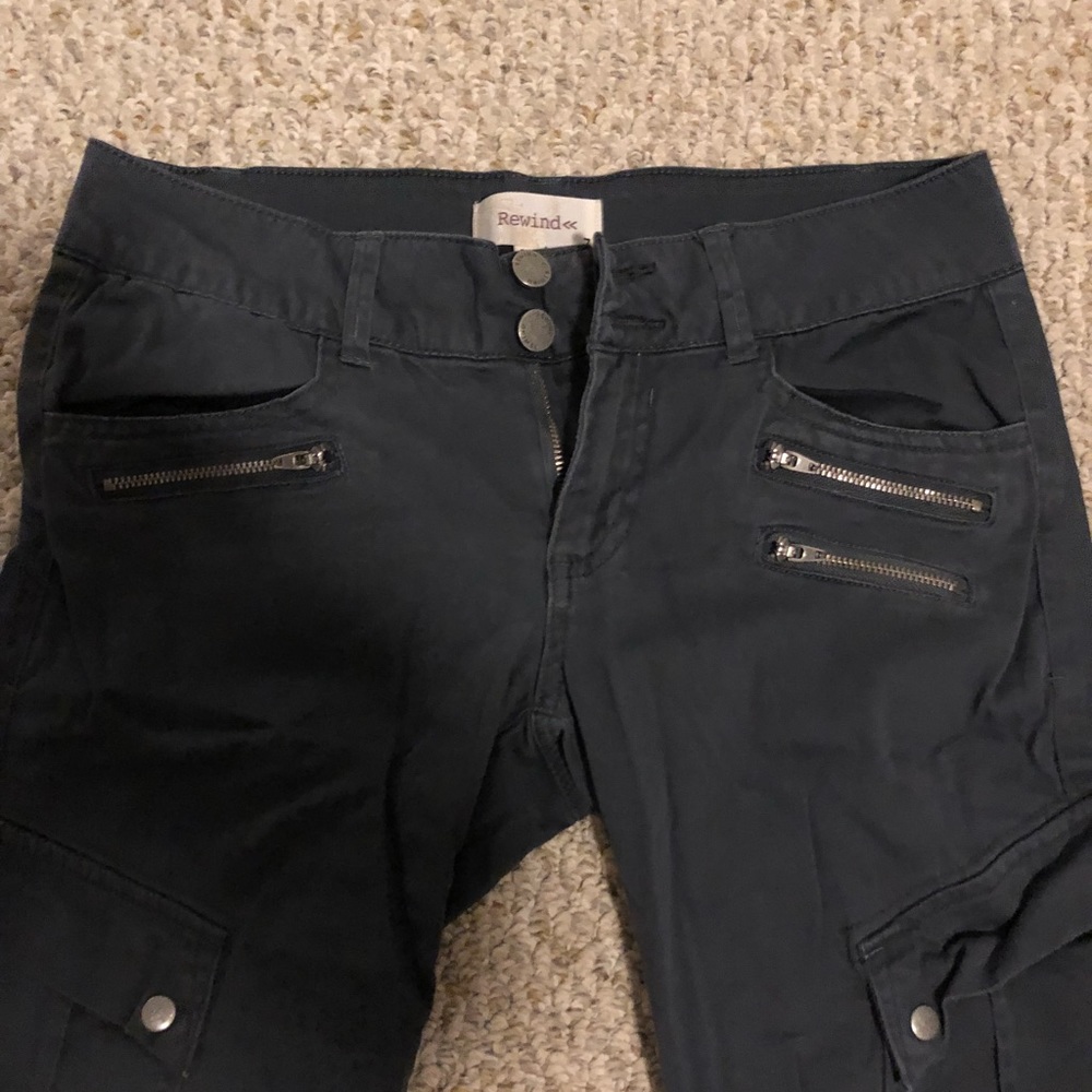 Gray rewind jeans